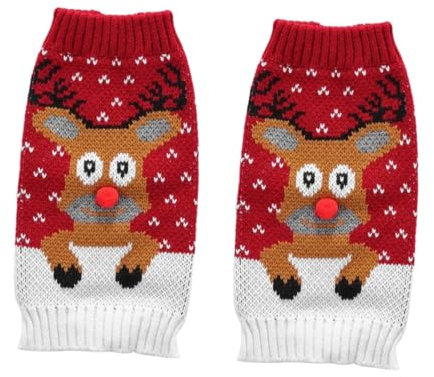 BESPORTBLE 2St Haustierkleidung Hund warme Kleidung Welpenkleidung winterstrickwaren für Haustiere hundepullover Weihnachten hundepulli Weihnachten Party-Hundetuch Partykleidung für Haustiere