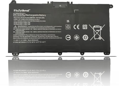 FlyZythrol HT03XL laptop battery compatible with 14-CE 14-CF 14-DF 14-MA 15-CS 15-CW 15-DA 15-DB 15-DW 17-BY 17-CA Series 15-DA0012DX 15-CS0064ST L11119-855 L11421-2C2 L11421-542 HSTNN-LB8M