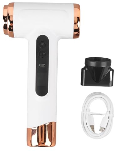 Keenso Assiccatore di Soffiaggi in Cordone, Asciugatura Rapida per Capelli Portatile, Ricaricabile Caldo Freddo, con Batteria da 15000 MAh Li per il Dormitorio di Viaggio Domestico