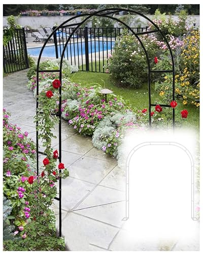 Traliccio in metallo bianco per piante rampicanti, 2 m x 2,3 m, pergola ad arco per esterni/interni, supporto per piante fai da te per matrimoni, cerimonie e decorazioni per la casa