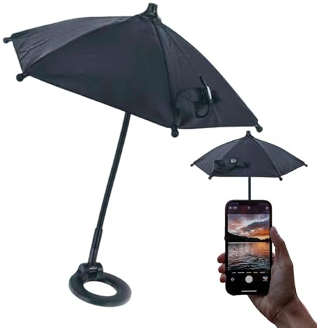 Genérico Schirmschutz Für Smartphone | Magnetischer Handy Schirm,Verstellbarer Tragbarer Entspiegelnder Sonnenschutz für Smartphone bei Outdoor Aktivitäten Reisen Arbeit Fotografieren und Videos