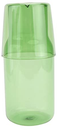 Cabilock Vaso y Botella de Agua de Vidrio Borosilicato Resistente al Calor Capacidad Grande para Hogar Oficina y Hotel Incluye Vaso y Botella para Bebidas Frías y Calientes
