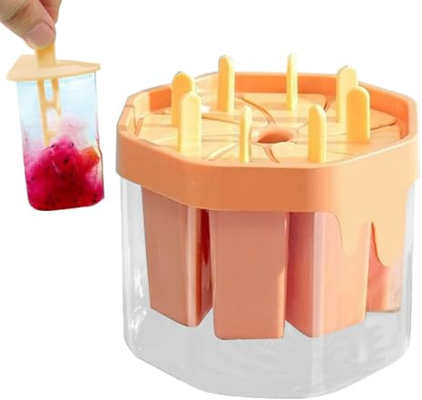 Moldes para Helado,8 Cavidades Reutilizable Antiadherente | Set de Moldes para - Para Congelador, Cocina, Restaurante, Apartamento, Zumos, Bebidas, Leche, Fruta, Verano