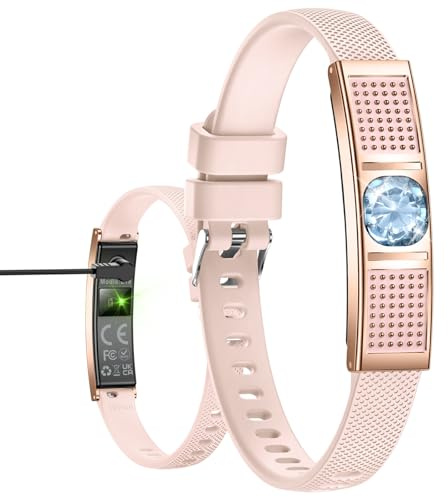 findtime Fitness Tracker ohne Display Fitness Armband Pulsmesser Armband Kalorienzähler Schlaftracker Smart Band Fitnessarmband Aktivitätstracker Smart Bracelet für Damen