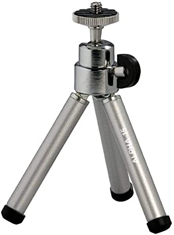 Cullmann ALPHA 15 Ministativ mit Kugelkopf silber, Gewicht 87g, Tragkraft 500g