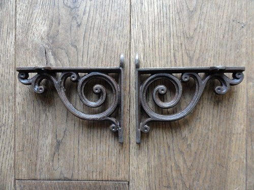 knobs and knockers Regalhalterungen aus Gusseisen, viktorianischer Stil, 1 Paar