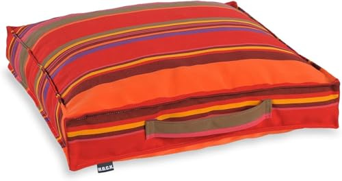 H.O.C.K. Matratzenkissen Sitzkissen Stuhlkissen Kissen inkl. Füllung Auflage Outdoor 50x50x10cm Yucatan rot