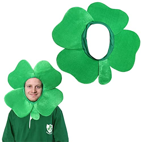 0826P4UC0K4 ILOVEFANCYDRESS Chapeau a emblême de Supporter de la Coupe du Monde de Rugby Irlandais en Forme de trêfle pour Adulte. Ideal pour Les évènements Sportif de Grande ampleur.