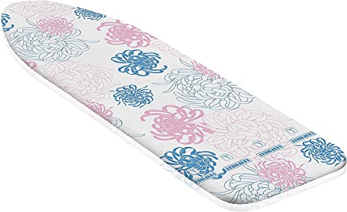 Leifheit Funda para tablas de planchar Cotton Classic S, funda acolchada para tablas de hasta 110 x 30 cm, funda ajustable con cordón elástico