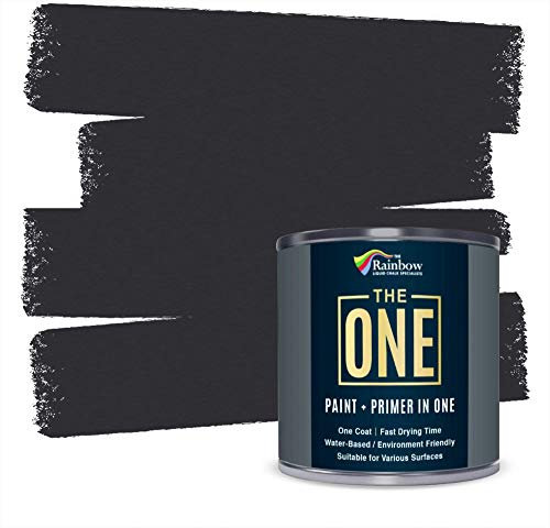 THE ONE All-In-One Paint & Primer - Charcoal Gloss, 1 L | Multi-Surface 1 Coat Formula | Easy Indoor & Outdoor Decorating for Home & Garden Walls, Floors & Furniture | Durable, Water-Based & Low VOC