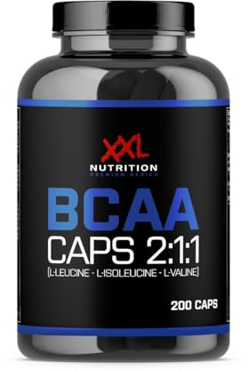XXL Nutrition - BCAA Kapseln - Aminosäuren Kapseln - Essentiellen Aminosäuren - 1000mg - 200 caps