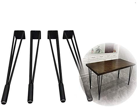 Furniture legs 4 Stück Moderne Beine für Möbel Kaffetisch und Couchtisch,Schwerlast Metall Haarnadel Tischbeine,45cm,72cm, Gold, Schwarzes, Weiß