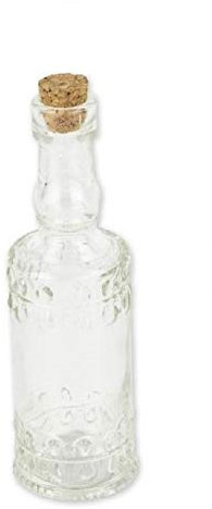 Miss Lovely 24 pieces elegant mini glass bottles with cork stopper for self-filling, gin bottles, wedding favors, birthday accessories
