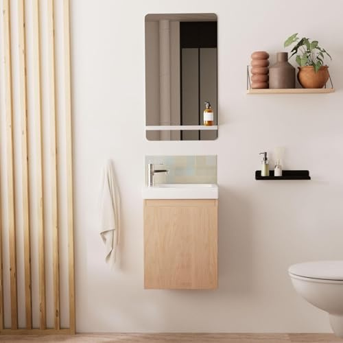 MOB-IN Meuble Lave-Mains Lisa + Miroir Tablette
