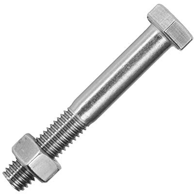 Sechskantschrauben mit Schaft M10x140 mm & Edelstahlmuttern M10 aus Edelstahl A2 (20 Stück) | DIN 931 & DIN 934 - Maschinenschrauben - Sechskantmuttern von MESAROS®