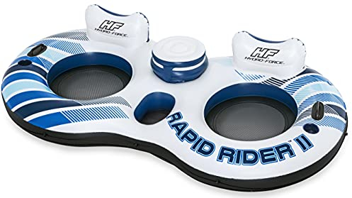 Bestway Hydro-Force 2-Personen Schwimmring mit Rückenlehne „Rapid Rider II“ 251 x 132 cm