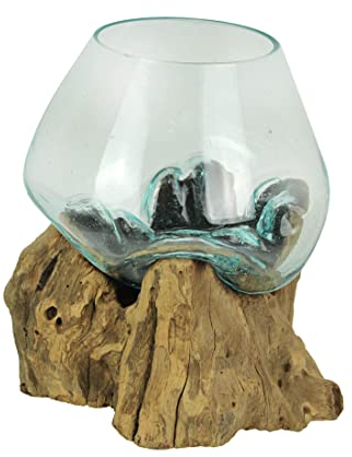 Chesapeake Bay Medium Glass Bowl On Driftwood