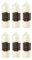 Pillar Candles Pack of 6 Long Burning Large Candle 5cm x 15cm with 50 Hours Burn Time - Dripless, Smokeless, Unscented Church Candles - Ideal for Weddings, Spa and Parties