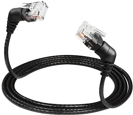 SinLoon Cavo Ethernet Cat6a da 360° ad angolo retto ad angolo retto Cavo LAN ad alta velocità da 10 Gbps per router, modem, PC, switch, hub, laptop (1M)