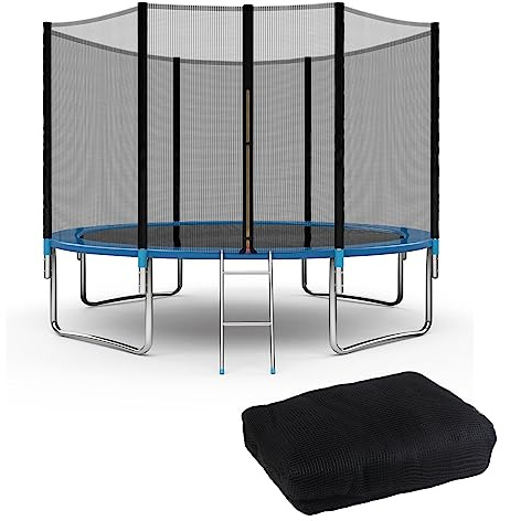 Kevirice Ersättningsnät till studsmatta, 15 fot studsmatte, trampolinnät ersättning 15 fot 6 stolpar är lämpliga för trampolinnät med hög slitstyrka och säkerhet