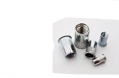 10/20 Stück M3 M4 M5 M6 M8 304 Edelstahl Kohlenstoffstahl Aluminium Flachkopf Blindnietmutter Einsatz Nutsert für Schraubenbolzen (20 Stück) M4, Kohlenstoffstahl A