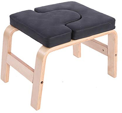 Chaise d'inversion de Yoga en Bois pour entraînement, Fitness, Gym - Tabouret de Poirier pour soulager Stress et Musculation - idéal pour Tous Niveaux