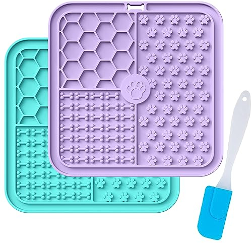 Licky Mats for Dogs and Cats, Premium Lick Mats with Suction Cups for Dog Anxiety Relief, Dog Licking Mat for Bathing, Grooming and Training