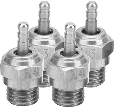 RiToEasysports RC Glow Plugs, Durable High Performance Model Engine Glow Plugs 4pcs for RC Car Airplane Boat Racing Enthusiasts