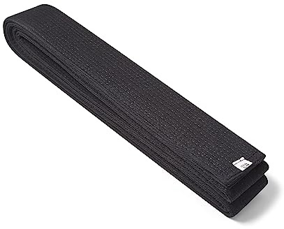 Playwell Cinturón negro de algodón profesional para artes marciales de 2 pulgadas de ancho (Karate, Judo) (360 cm)