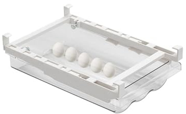 Boîte de rangement pour œufs empilable pour réfrigérateur - Boîte à œufs de type tiroir - Transparent - Haute capacité - Organisateur d'œufs coulissant pour réfrigérateur