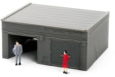 Kleine DDR-Garage – 3D-gedrucktes Modelleisenbahngebäude im Maßstab HO. Epoche III und höher.