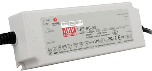Controlador LED Mean Well LPF 90W 1.88A Fuente de alimentación conmutada Convertidor de Potencia Transformador LPF-90D-48