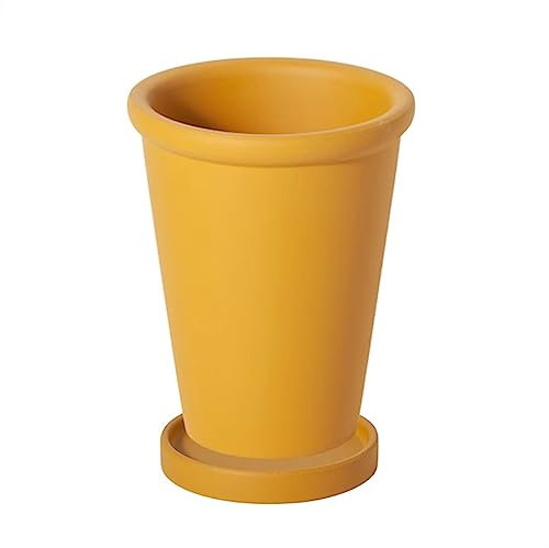 Fioriera Vasi da fiori Tinta unita Vasi for piante laterali alti e sottili rotondi spessi Vasi for piante alti semplici con vassoio Fioriere in ceramica for casa/ufficio/giardino/balcone Vasi di fiori