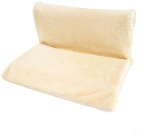Yhenlovtt Katzen- und Hunde-Hängematten-Bett, Katzenregal, warmes Hängebett für Katzen, Katzen und Hunde, Heizkörperbett, weiches Plüsch-Haustierbett für kleine Haustiere, 45 x 30 x 24,5 cm (Beige)