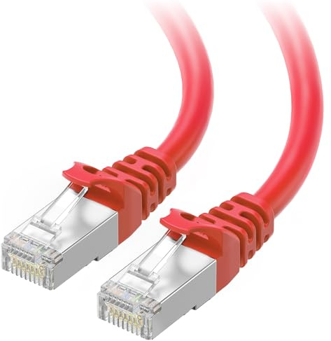 Cable Matters 10Gbps Snagless Shielded Cat 6A Ethernet Cable - 14ft, Cat 6A Cable, Cat6A Cord, Ethernet Cord, Red
