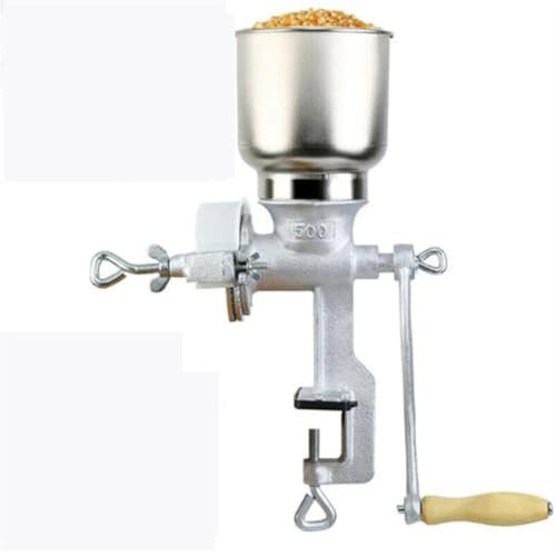Molinillo de Cereales Portátil, Molinillo de granos manual de acero inoxidable, máquina de molienda for triturar trigo, hierbas, soja, maíz for el hogar para Moler Rápidamente