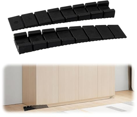 GGUFAY 24 Stück Möbelkeile, 8 x 20 x 98 mm Unterlegkeile, Möbelgleiter für Schwere Möbel, für Glatte Böden und Teppiche