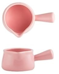 ZKALQECNF Gravy Jug Small Milk Cup Coffee Utensil With Handle Ceramic Household Sauce Dish Gravy Boat Sauce Boat(Pink)