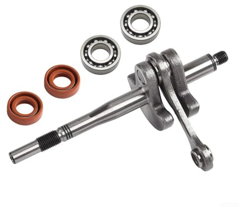 Yuanpgky Vilebrequin de rechange pour tondeuse à gazon FS38 FS45 FS46 FS55 KM55 MM55 avec bielle 4140 030 0400 roulements et joints d'huile