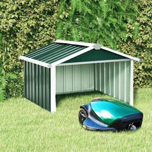 Generico Capanno per Robot Tosaerba 92x97x63 cm Acciaio Zincato Verde,Casa e Giardino,Prato e Giardino,Vita all'aperto,Strutture da Esterno,Casette da giardino-150907