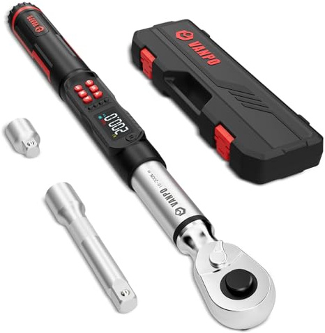 VANPO Digital Torque Wrench 1/2 Drive 10-200 NM for Car & Motorcycle