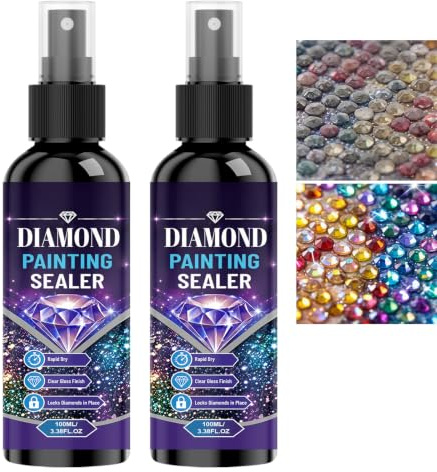 Spray de scellant pour peinture au diamant,revêtement de protection (2pcs)