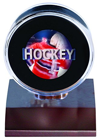 Ultra Pro NHL Dark Wood Puck Holder, Small, Clear