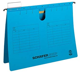 Schäfer Shop Hängehefter. DIN A4. Heftzunge oben. blau. 25 Stück