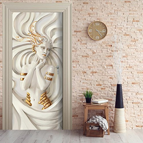 Türtapete selbstklebend TürPoster - GOLDEN SCULPTURE - 3D