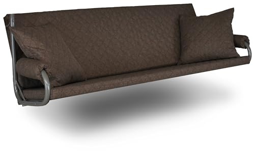 ANGERER Hollywoodschaukel Auflage Joy Taupe | passend für viele 3-Sitzer Hollywoodschaukeln, Schaukelauflage mit Reißverschluss, abziehbar & waschbar, Made in Germany