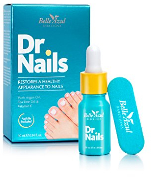 Belle Azul Dr. Nails | Antifungino | Trattamento Micosi Unghie | Anti Fungus Illuminante | Fungal Nail Destroyer | Unghie Delle Mani e Dei Piedi | Con Olio Di Argan e Tea Tree | 10ml - Made in Spain