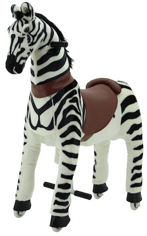 Sweety Toys 7240 Reittier Zebra auf Rollen für 4 bis 9 Jahre-Riding Animal