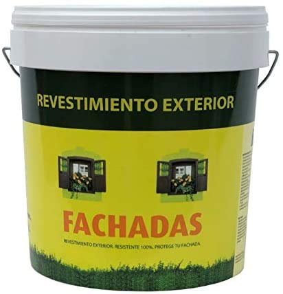 PECTRO Pintura Exterior Fachadas Blanca Pintura Antihumedad | Revestimiento Exterior Impermeable Color Blanco (5 KG)
