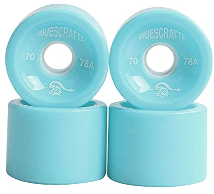 Harilla 4X 78A Härte Skateboard Rollen 70X51mm Longboard Roller, Hellblau, 70 x 51 mm